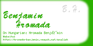 benjamin hromada business card